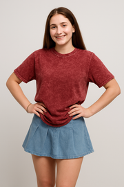 Red Mineral Wash T-Shirt
