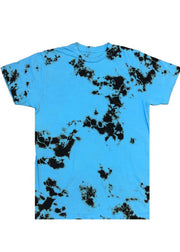 Columbia Blue Black Crystal Wash Tie Dye T-Shirt Alstyle 1301