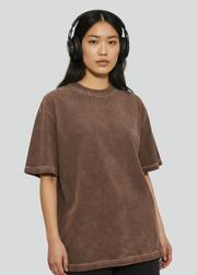 Brown Oil Wash T-Shirt