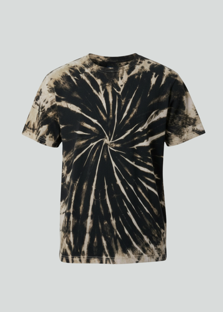 Black Khaki Spiral Tie Dye T-Shirt V2