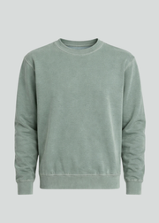 Seafoam Green Pigment Dye Crewneck Sweater