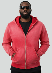 Red Potassium Spray Zip Up Hoodie