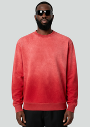 Red Potassium Spray Crewneck Sweatshirts