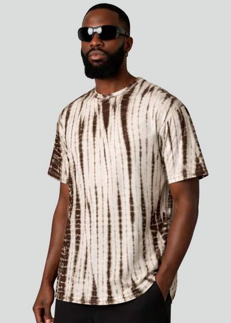 Brown Bamboo Tie Dye T-Shirt Alstyle 1301