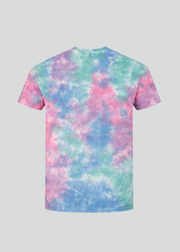 Mint, Pink & Blue Blotchy Tie Dye T-Shirt