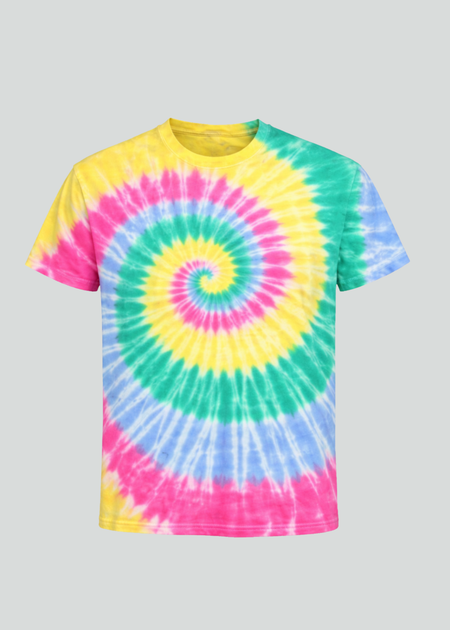 Multi-Color Spiral Tie Dye T-Shirt 4