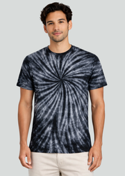 Black Spiral Tie Dye T-Shirt (Closeout)