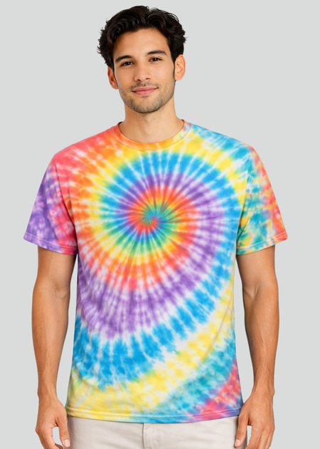 Multi-Color Spiral Tie Dye T-Shirt 2 Alstyle 1301