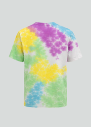 Blue, Purple, Yellow Green Blotchy Tie Dye T-Shirt