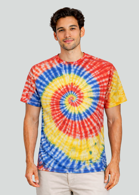 Multi-Color Spiral Tie Dye T-Shirt (Closeout)