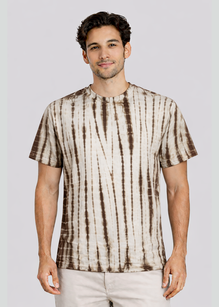 Brown Bamboo Tie Dye T-Shirt Alstyle 1301
