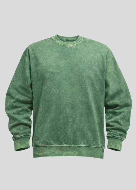 Light Green Mineral Wash Crewnecks