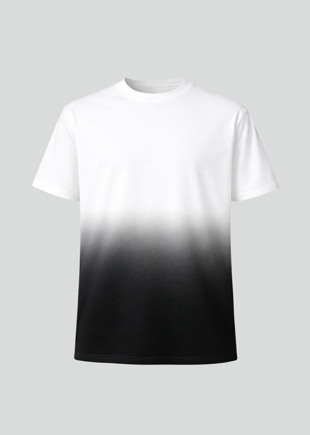 White Black Dip Dye T-Shirt
