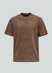 Brown Oil Wash T-Shirt