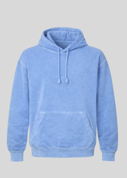 baby blue pigment dyed hoodie, custom garment dyed midweight fleece hoodie