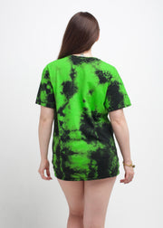 Green/Black Crystal Wash Tie Dye T-shirt