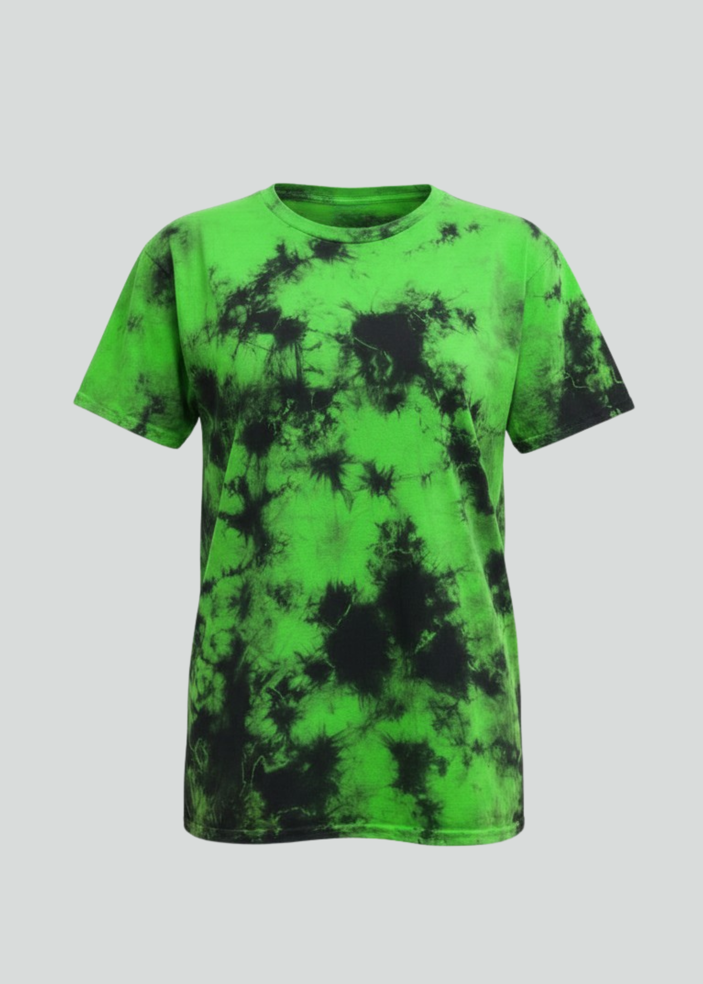 Green Black Crystal Wash Tie Dye T-Shirt