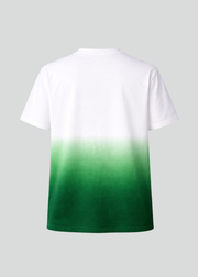 White Green Dip Dye T-Shirt