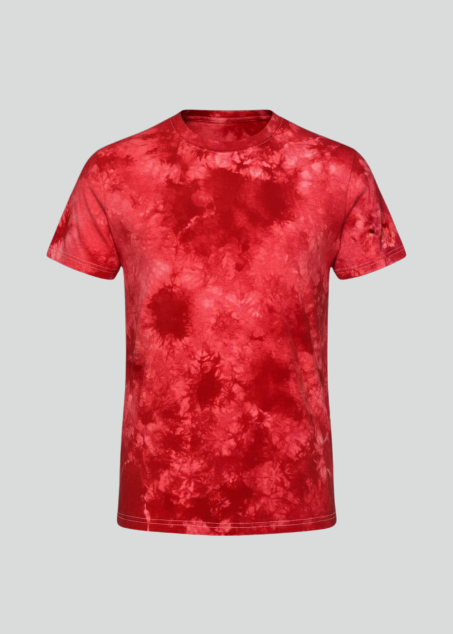 Red Crystal Wash Tie Dye T-Shirt