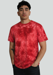 Red Crystal Wash Tie Dye T-Shirt