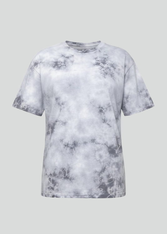 Slate Grey Crystal Wash Tie Dye T-Shirt
