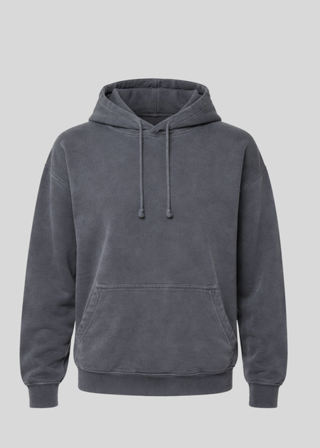 Black Pigment Dye Hoodie