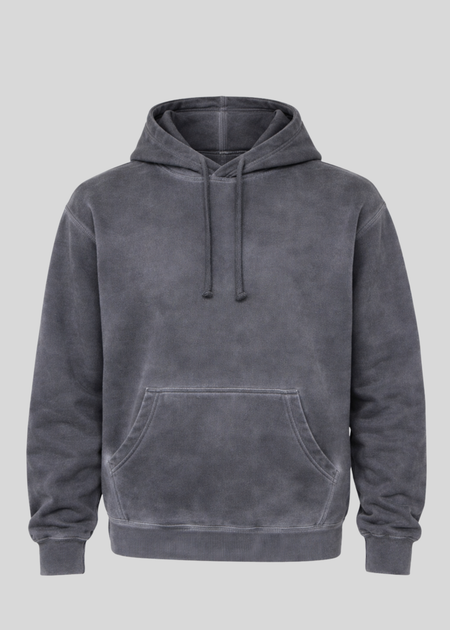 Navy Oil Wash Hoodie