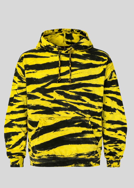 Yellow/Black Tiger Dye Hoodie