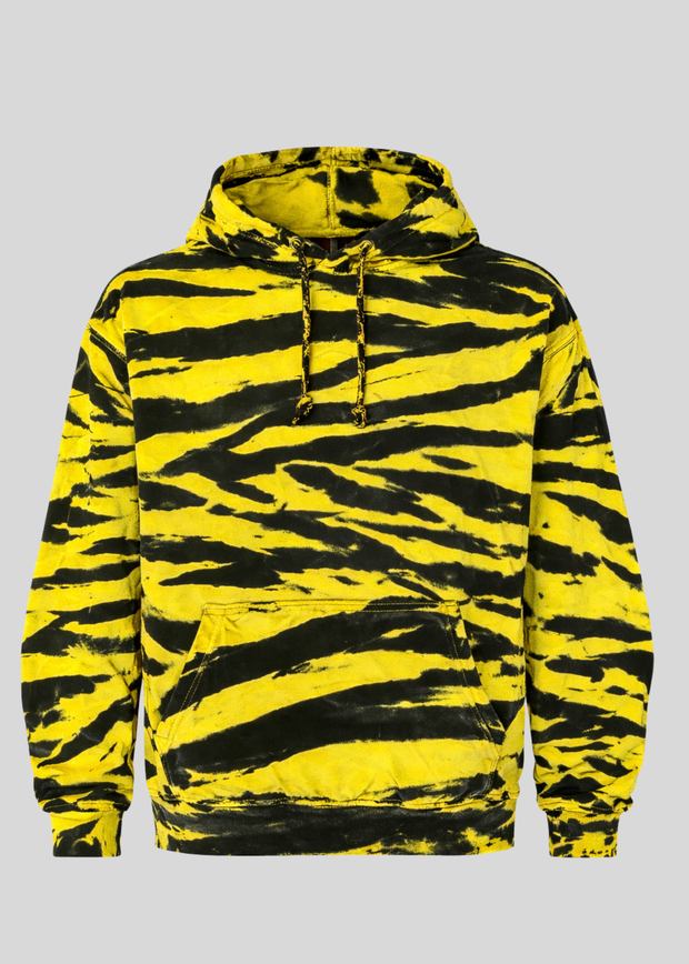 Yellow/Black Tiger Dye Hoodie