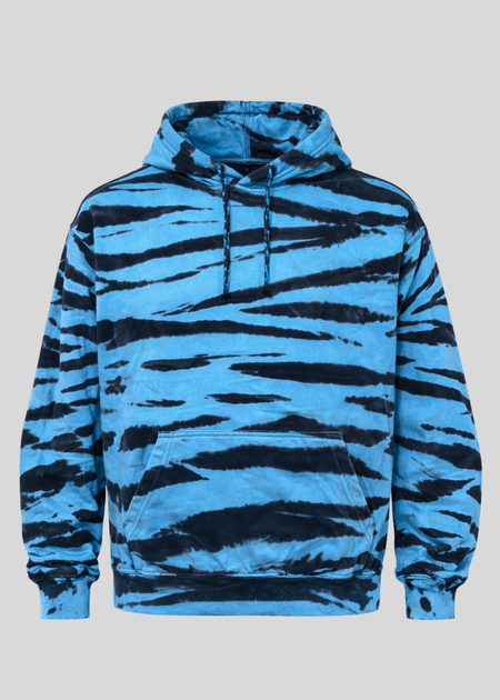 Blue/Black Tiger Dye Hoodie