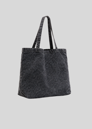 Black Mineral Wash Tote Bag