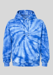 Blue Spiral Tie Dye Hoodie