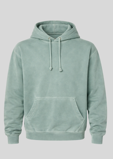 Seafoam Green Pigment Dye Hoodie