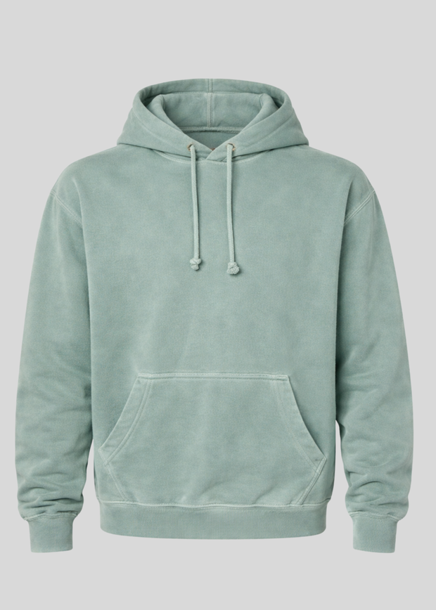 Green Pigment Dye Pullover Hoodie | Custom Colors Apparel Green Pigment Dye Pullover Hoodie | Custom Colors Apparel