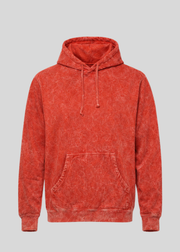 Red Mineral Wash Hoodie
