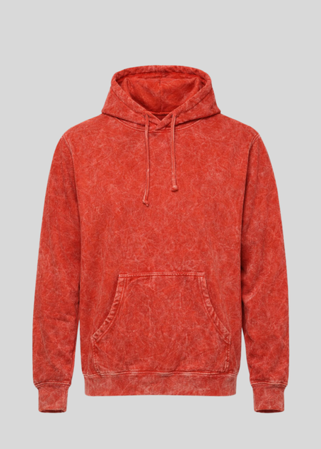 Red Mineral Wash Hoodie