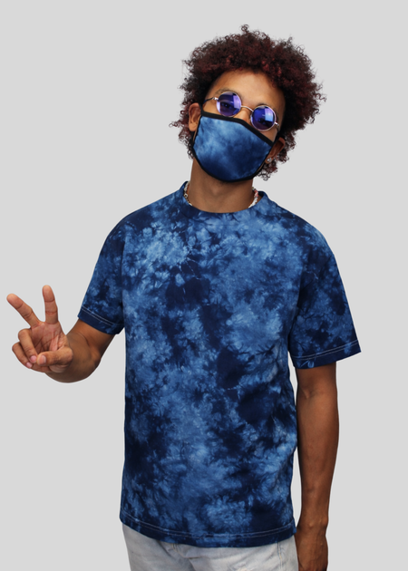 Blue Crystal Wash Tie Dye T-Shirt Alstyle 1301