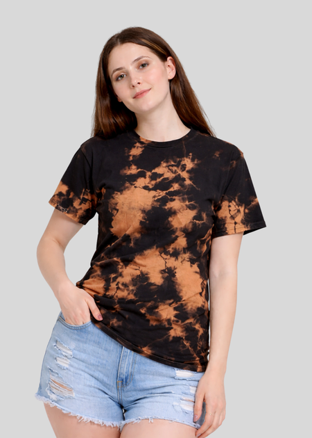 Black Rust Crystal Wash Tie Dye T-Shirt Alstyle 1301