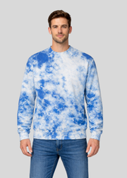 Sky Blue Crystal Wash Crewneck Sweatshirts
