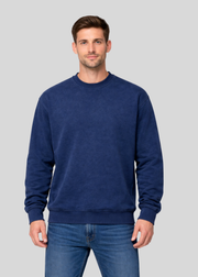 Navy Mineral Wash Crewneck Sweatshirts