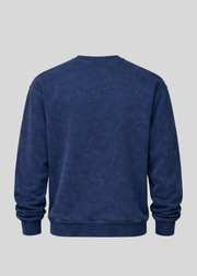 Navy Mineral Wash Crewneck Sweatshirts