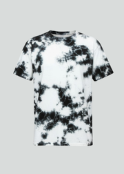 Black White Crystal Wash Tie Dye T-Shirt