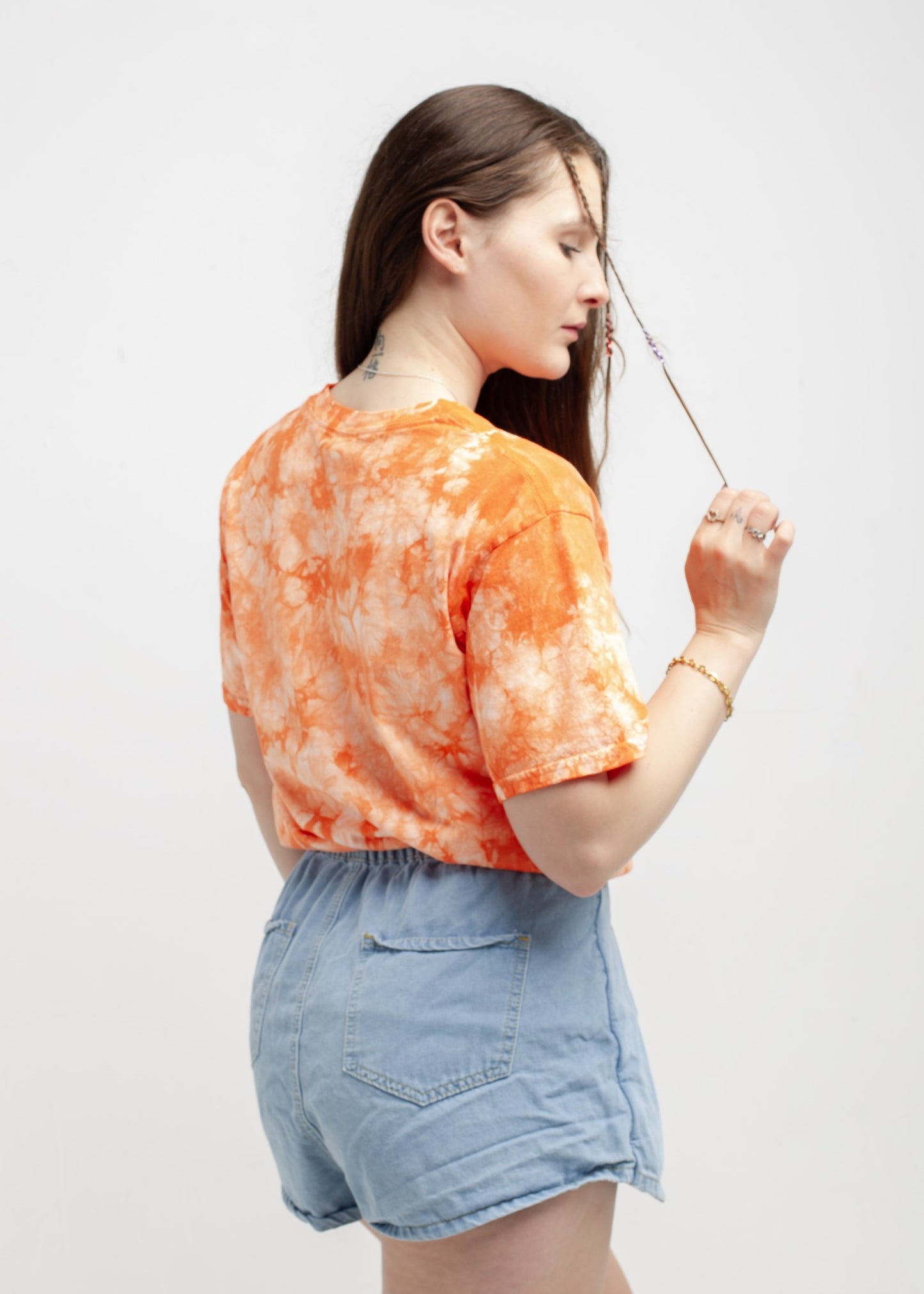 Orange Crystal Wash T-Shirt