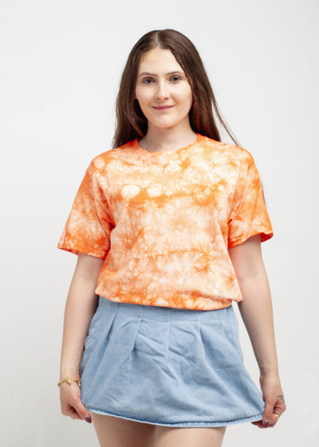 Orange Crystal Wash T-Shirt