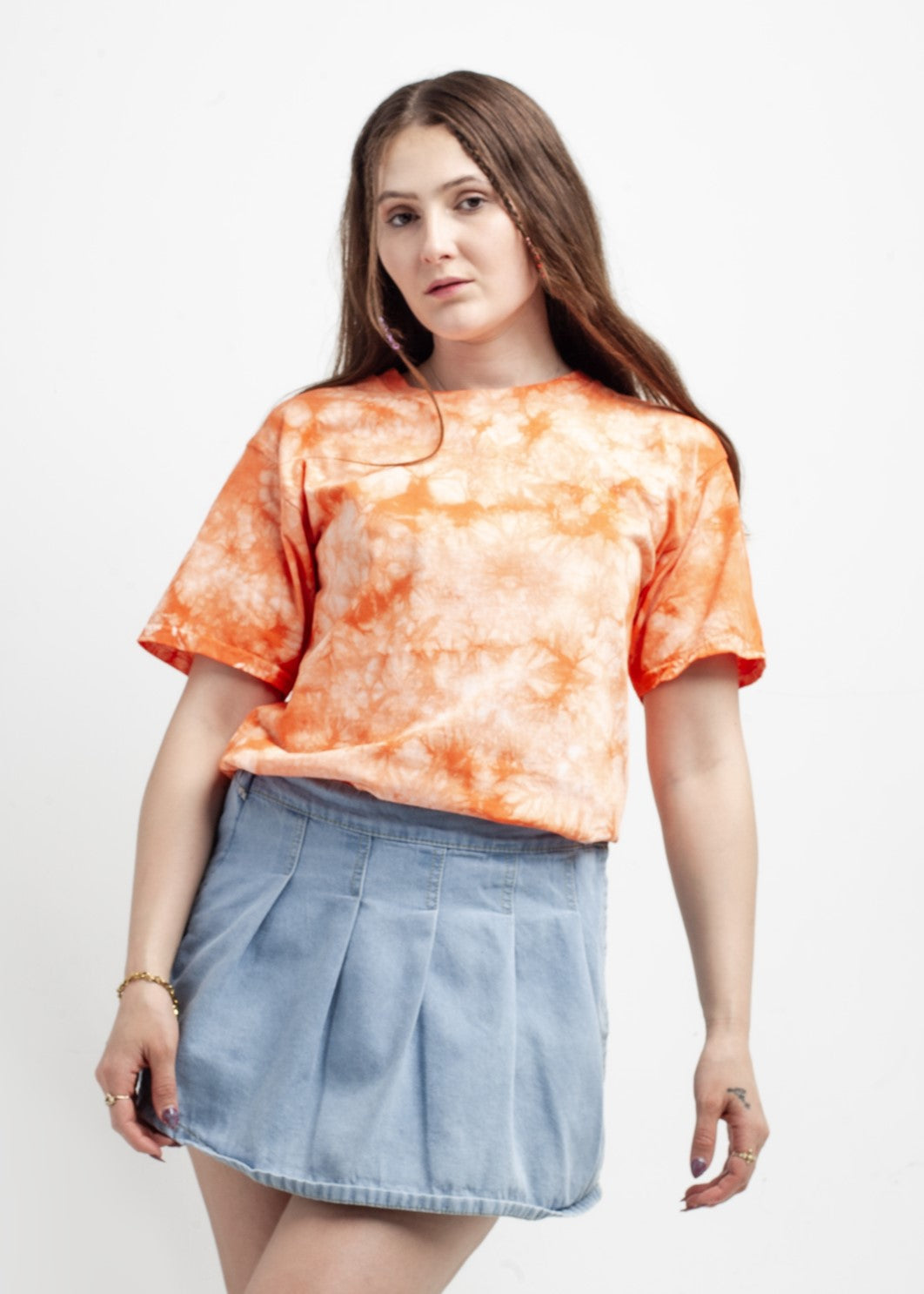 Orange Crystal Wash T-Shirt