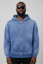 Blue Potassium Spray Zip Up Hoodie