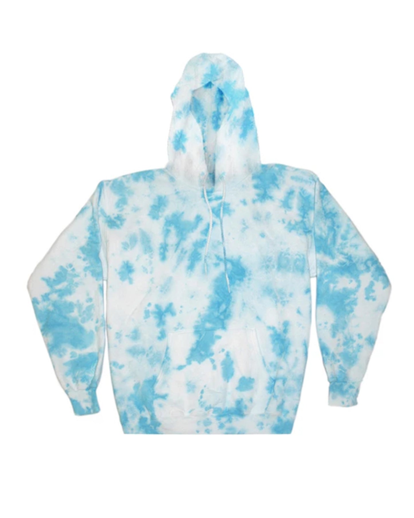 Aqua Blotchy Tie Dye Hoodie