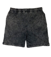 Black Mineral Wash Shorts