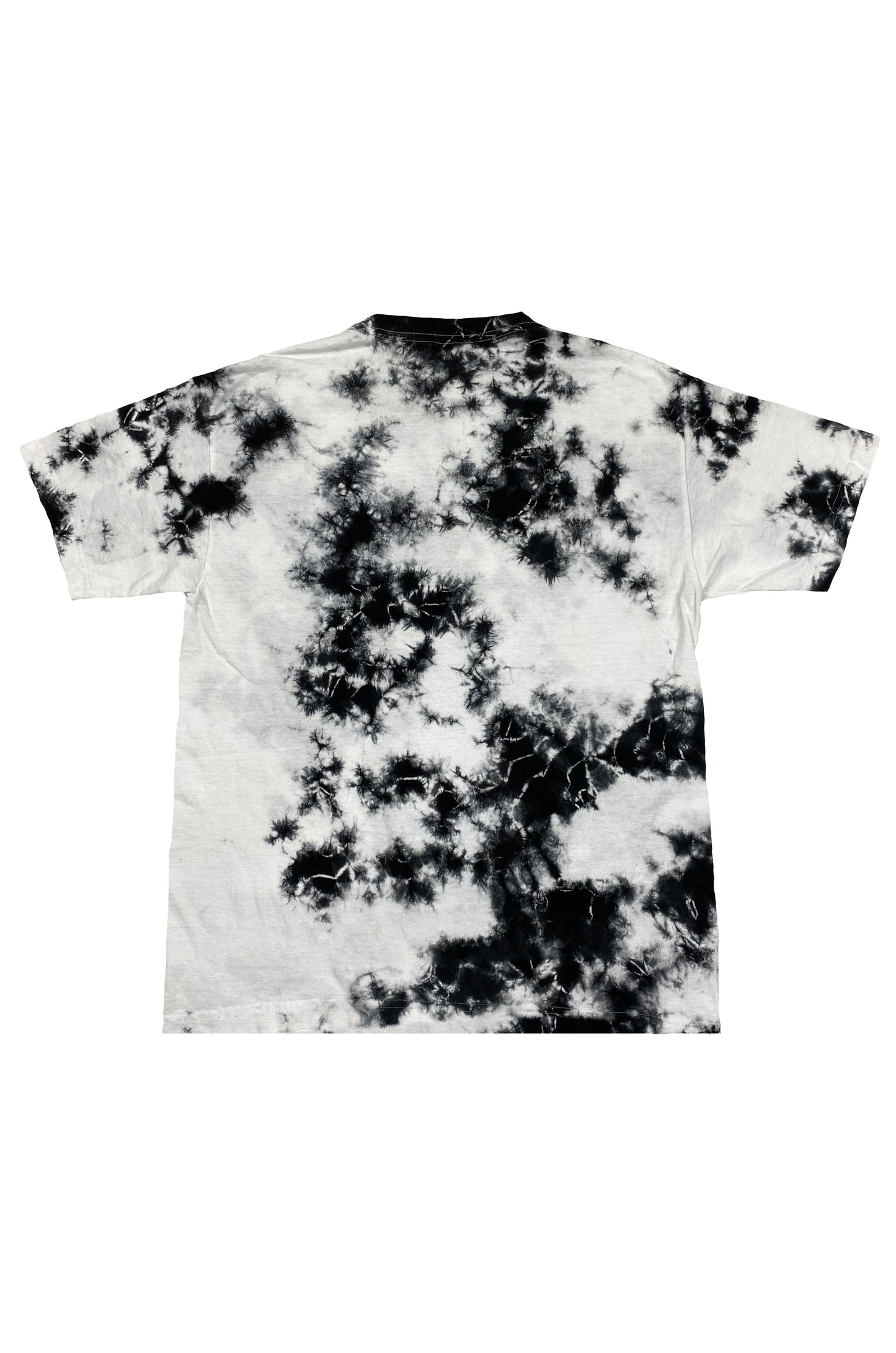 Black White Crystal Wash Tie Dye T-Shirt