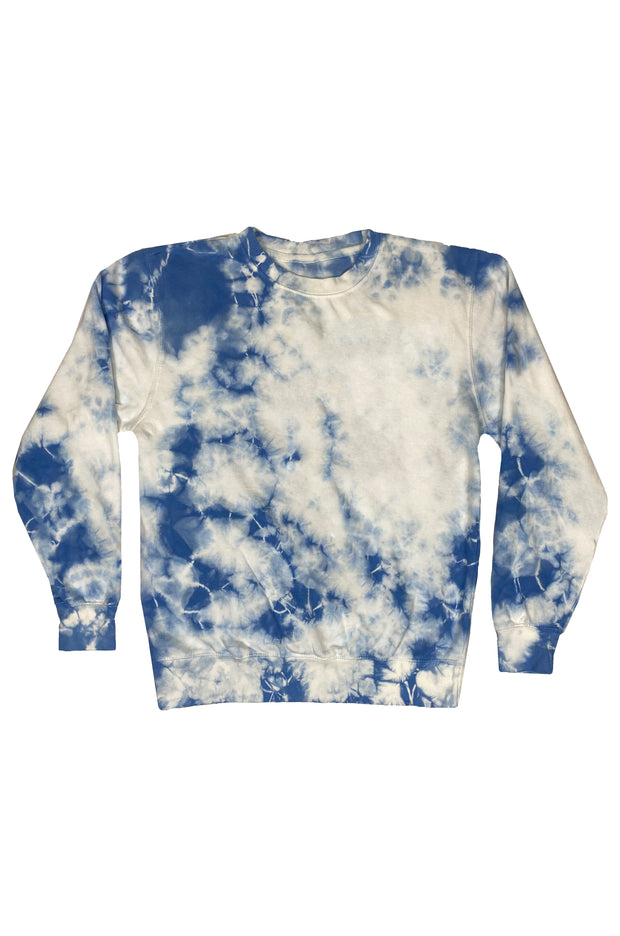 Sky Blue Crystal Wash Crewneck Sweater